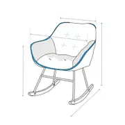 Modern Shell Rocking Chair Custom Covers