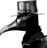 duduta PU Leather Plague Doctor Mask, Scary Halloween Mask Costume Props
