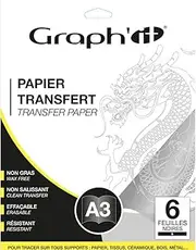 GRAPH'IT Pack of 6 A3 Transfer Paper - Black