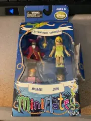 Disney Minimates Peter Pan 4 Pack Captain Hook Tinkerbell Michael John New