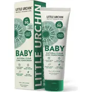Little Urchin SPF 50 Baby Natural Clear Zinc Sunscreen 100g