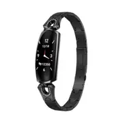 AK16 0.96 inch IPS Color Screen Women IP67 Waterproof, Support Call Reminder /Heart Rate Monitoring /Blood Pressure Monitoring/Sleep Monitoring/Excessive Sitting Reminder(Black)