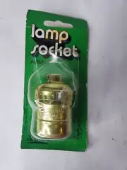 LEVITON Switchless Lamp Socket Brass Finish 800-9347