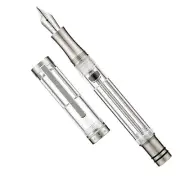 V200 Asvine Titanium Fountain Pen Vacuum Filling, EF/F/M/B Nib Clear Acrylic Pen