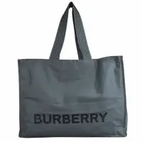 在飛比找momo購物網優惠-【BURBERRY 巴寶莉】經典LOGO標誌尼龍托特手提包(