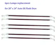 6pcs Lamps Replacement for 20" x 24" Auto IR Flash Dryer with Sensor -6000W 50HZ
