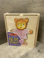 Melissa & Doug Wooden Bear Dress Up Puzzle Toy Mix 'N Match 18 Pcs NEW SEALED