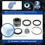 Wheel Bearing Kit fits SUBARU FORESTER SF5 2.0 Rear 97 to 02 Blue Print Quality