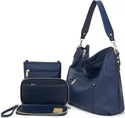 [Idesort] Large Crossbody Bags Ladies Shoulder Handbags Purse and Wallet Set for Women Totes Hobo Purses, 3pcs/Set