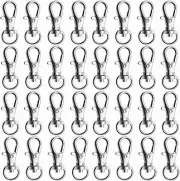 100 Pcs Swivel Snap Hooks Lobster Claw Clasp Lanyard Clips Hooks Key Rings