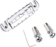 Wilkinson 52mm(2-3/64 inch) String Spacing Pre-set Wraparound Bridge for G style/Epiphone Les Paul Style Guitar, Chrome