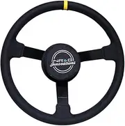 NRG Innovations NRG-RST-380MB-A Reinforced Steering Wheel 380mm Alcantara 3 Spoke, Removable Crushed Pad, Special 6 and 3 Bolt Pattern