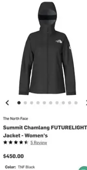 The North Face, Women-XL, Summit Series Chamlang Futurelight Jacket, Black