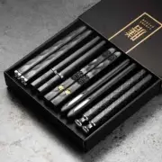 5 Pairs chopsticks Sticks Reusable Metal Chopsticks Set Alloy Tableware