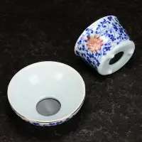 在飛比找樂天市場購物網優惠-琺瑯彩陶瓷茶漏組茶濾家用功夫茶具 茶葉過濾器手工濾茶器