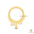 Esther 14K Solid Gold Daith Piercing Paint Style solid Gold Ring New design