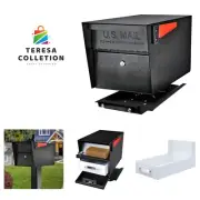 Mail Manager Pro Curbside Security, Black Locking Mailbox with House Numbers,...