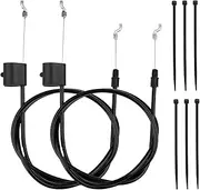 2pcs Lawn Mower Throttle Cable, Throttle Control Cable with 6pcs Cable Ties Lawnmower Throttle Cable for Craftsman 917 Replacement Parts Model 183281 532183281 198463 532198463 Push Gas Mower