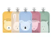 Reusable Baby Food Pouches, Yoghurt Pouches - Animal Set 150ml 5PK