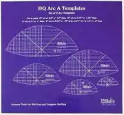 HANDI QUILTER Ruler Set - HQ ARC A 12″, 10″, 8″, 6″, 4″ (Box Set of 5 templates)