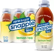 Snapple -Zero Sugar Lemon Tea - 16 fl oz (12 Plastic Bottles)