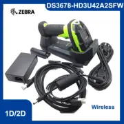 Zebra DS3678-HD3U42A2SFW Cordless Bluetooth 1D/2D USB Barcode Scanner w/ Cradle
