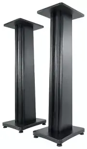 (2) Rockville SS36B Black Wood Grain 36" Speaker Stands Fits Kanto Living YUP6W