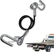 Breakaway Cable - Coiled Spring Wire Breakaway Trailer Cable,27.55 Inch Adjustable Safe Rope Brake Towing Accessories for RV, Car & Men