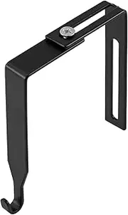 Cubicle Hanger, Door Back Hooks, Adjustable Design Sturdy Iron Black Finish Space-Saving, Desk Organization for Umbrellas, Potted Plants, Hats, Scarves, Silk Scarves, Keys