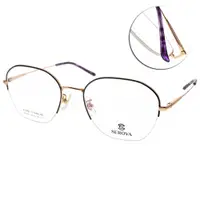 在飛比找PChome24h購物優惠-SEROVA眼鏡 復古造型半框款(紫-金) #SP280 C
