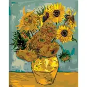 Paint By Numbers Adults kids Sunflowers Van Gogh DIY Painting Kit 40x50CM Canvas