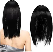 OATIPHO Clip in Bangs Hair Extensions for Women Easy to Use Faux Bangs with Volume Enhancement Effortless Clip Hair Accessory for Instant