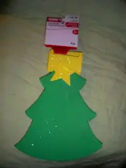 Foam Shapes*8" Christmas Trees with Glitter Star*4-pack
