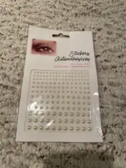 Lot of 4 NEW PEARL face & body art gem stickers self adhesive assorted sizes