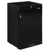 Black 138Ltr Single Solid Door Back Bar Cooler Polar G Series Bar Drink Beverage
