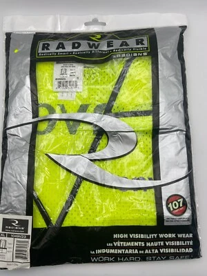 XL Radwear Radians High Visibility Safety Men Reflective Work Vest