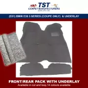MOULDED CAR CARPET FITS (E01) BMW E30 3 SERIES (COUPE ONLY) FRONT&REAR+UNDERLAY