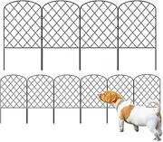 Garden Fence - Fence for Garden - 10X Heavy-Duty Wire Mesh Gate for Privacy Trellis Flower Bed, Self-Standing Anti-Climb Pet Barrier for Yard Backyard Patio