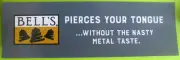 BELL'S PIERCES TONGUE W/O METAL... Beer BUMPER STICKER Label, Comstock, MICHIGAN