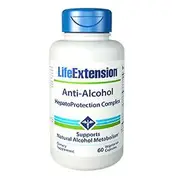Life Extension Anti-Alcohol HepatoProtection Complex, 60 Veg Caps (Pack of 4)