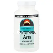 Source Naturals, Pantothenic Acid, 250 mg, 250 Tablets