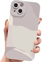 Compatible with iPhone 13 Mini Case 5.4 Inch,cute painted art lens protective slim soft phone case for iPhone 13 Mini for women girl-White