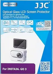 【2-Pack】 JJC Dedicated Tempered Glass LCD Screen Protector Film for Instax360 Go 3 Camera, 0.3mm Ultra-Thin, 9H Hardness, 2.5D Round Edges