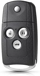 FLJKCT Car Key Case Housing 3/4 Buttons Modified Remote Flip Folding Key Shell,for Honda Acura Civic Accord Jazz CRV HRV