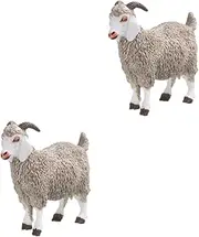 2 Pcs Baby Formula Container Planter Sheep Figure Farm Figures Sheep Ornament Sheep Decoration Sheep Staute Mini Farm Sheep Goat Toy for Kids Sand Table Toys Child Angola Solid