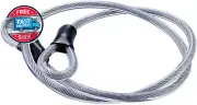 Stainless Steel Safety Cable,Double Loop Braided Steel Cable Flexible Lock Cabl