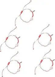 [SHOWERORO] 4pcs Lucky Cat Bracelet Charm Bracelet for Women Braided Bracelets Woven Bracelets for Women String Bracelets Women Bracelet Woven Wrist Rope Hand Strap Folk-custom Cotton Thread