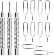 YEDJFFIYO 13 Pcs SIM Card Removal Openning Tool, SIM Card Ejector Removal Tool Pin, Tray Eject Pins Needle Opener, Universal Sim Ejector Tool, Watchchain Link Remover