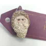 1998 ENESCO LINDA L BALDWIN BELSNICKLE SANTA HOLIDAY LAPEL PIN/ GIFT TAG #451142