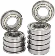 ACAECMGGFP Flange Bearing 12x24x6 mm ABEC-1 (10 PCS) Thin Section Flanged F6901 Z ZZ Ball Bearings Bicycle bearings